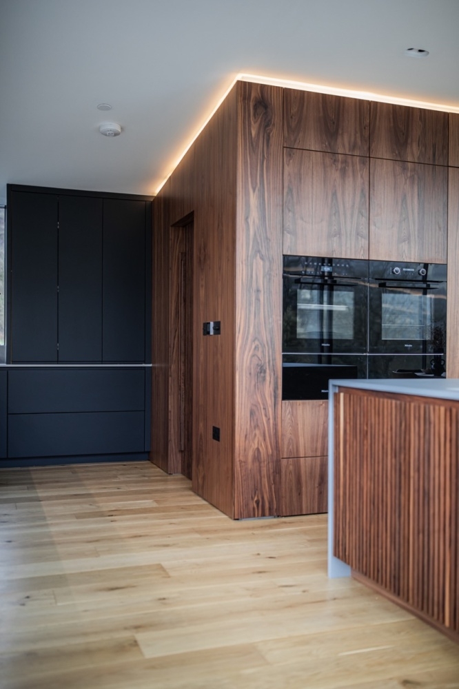 Kitchen lifestyle illuminated bespoke kitchen cabinet